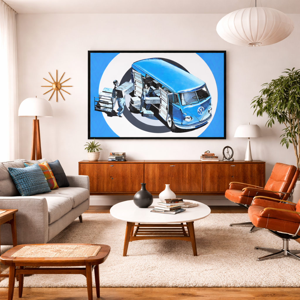 VW Campervan Framed canvas