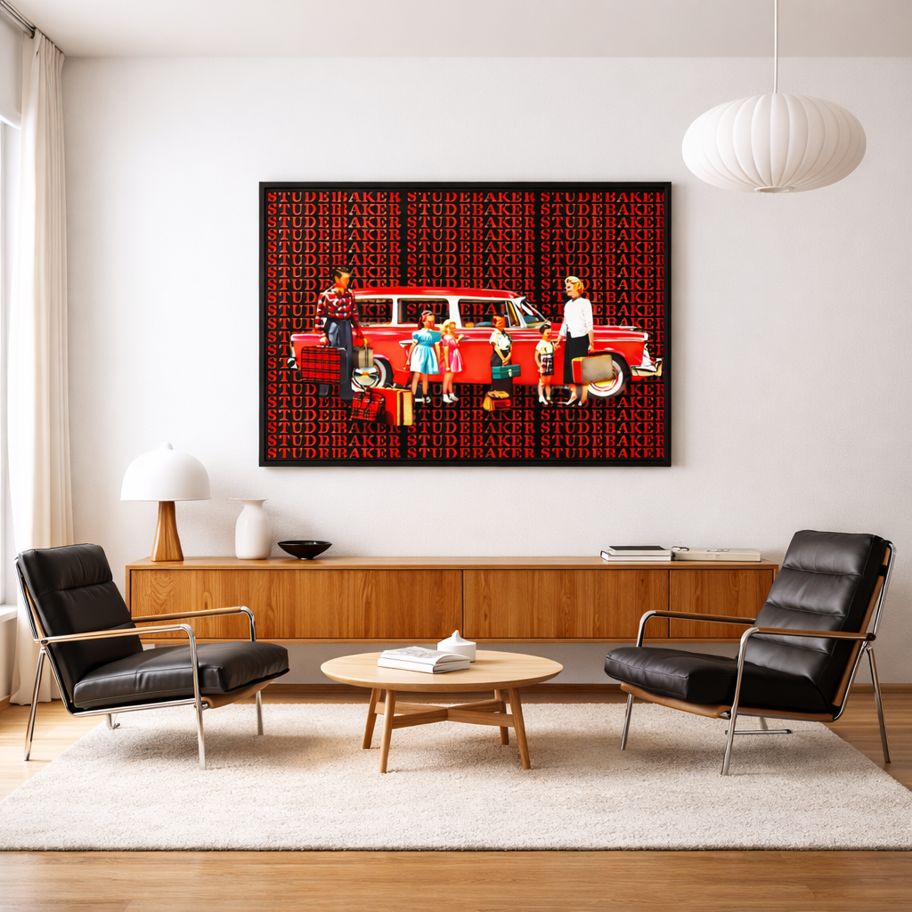 Studebaker Wagon Framed canvas