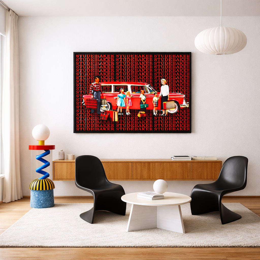 Studebaker Wagon Framed canvas