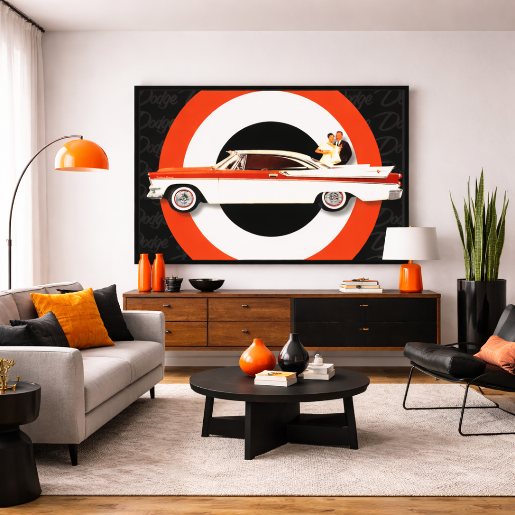 57 Dodge Custom Royal Framed canvas
