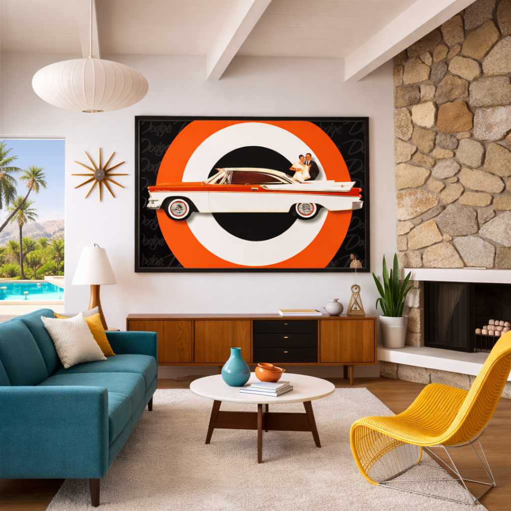 57 Dodge Custom Royal Framed canvas
