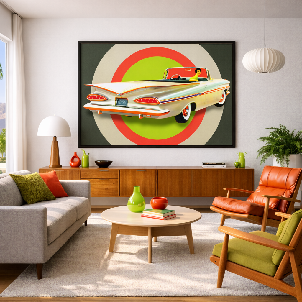 Framed canvas '59 Impala