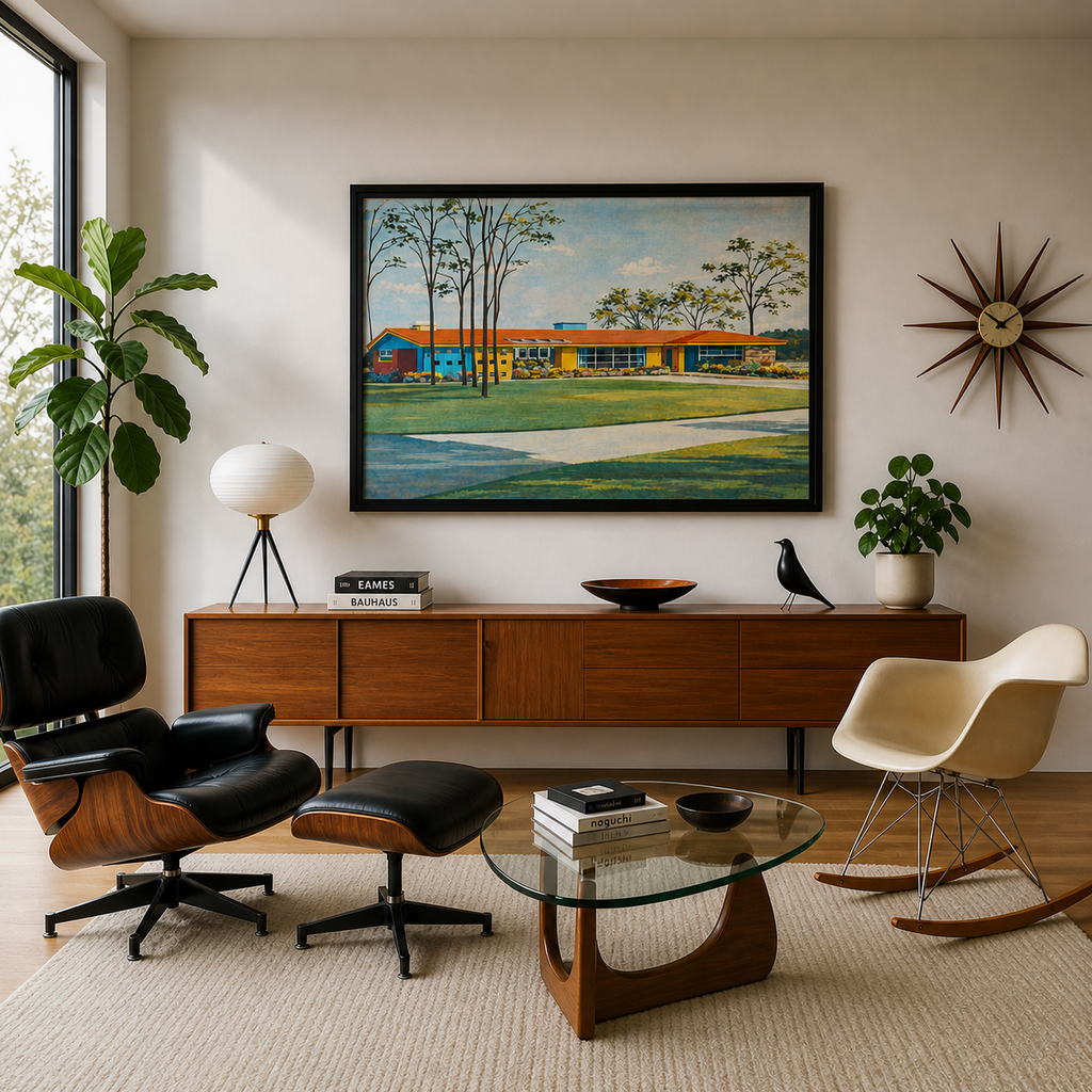 Ranch House, 1962 Framed canvas