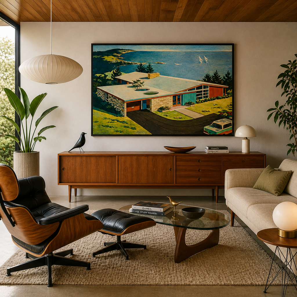 P 648 Seaside Framed canvas