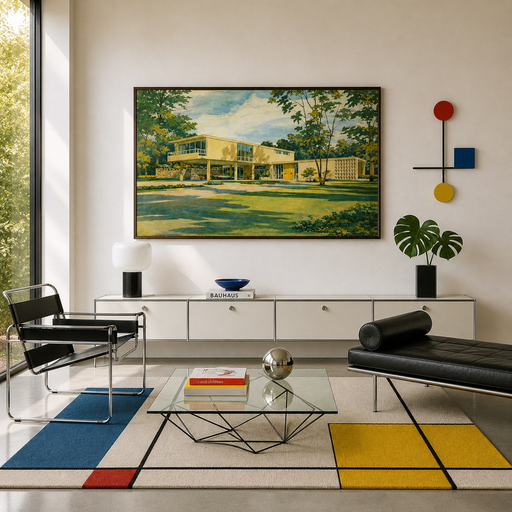Cantilever Home Framed canvas