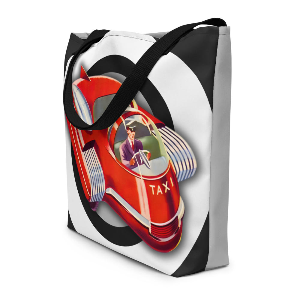 Flying Taxi Large Tote Bag