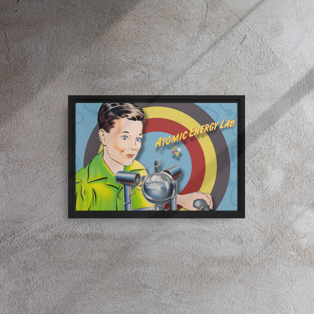 Atomic Energy Lab framed canvas