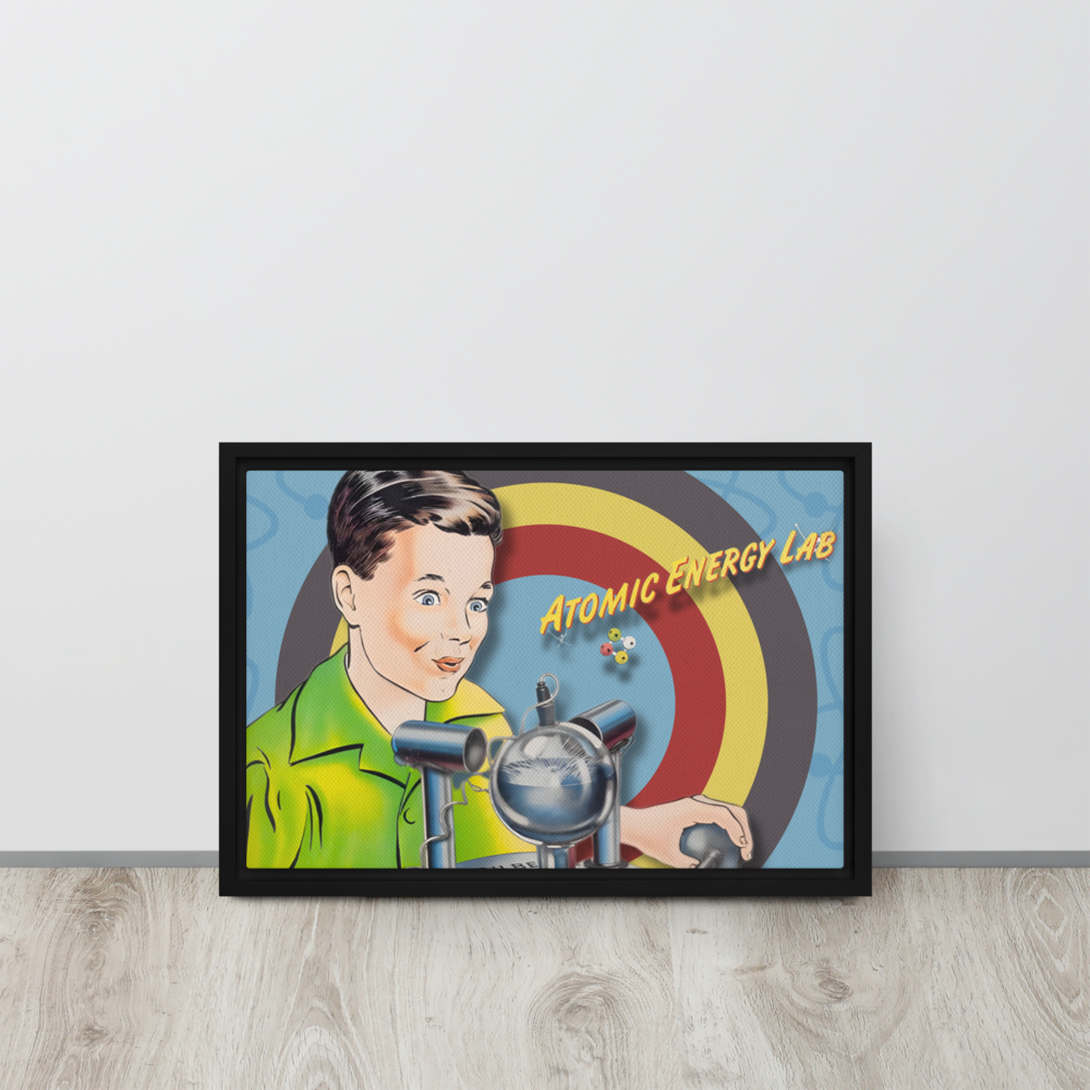 Atomic Energy Lab framed canvas