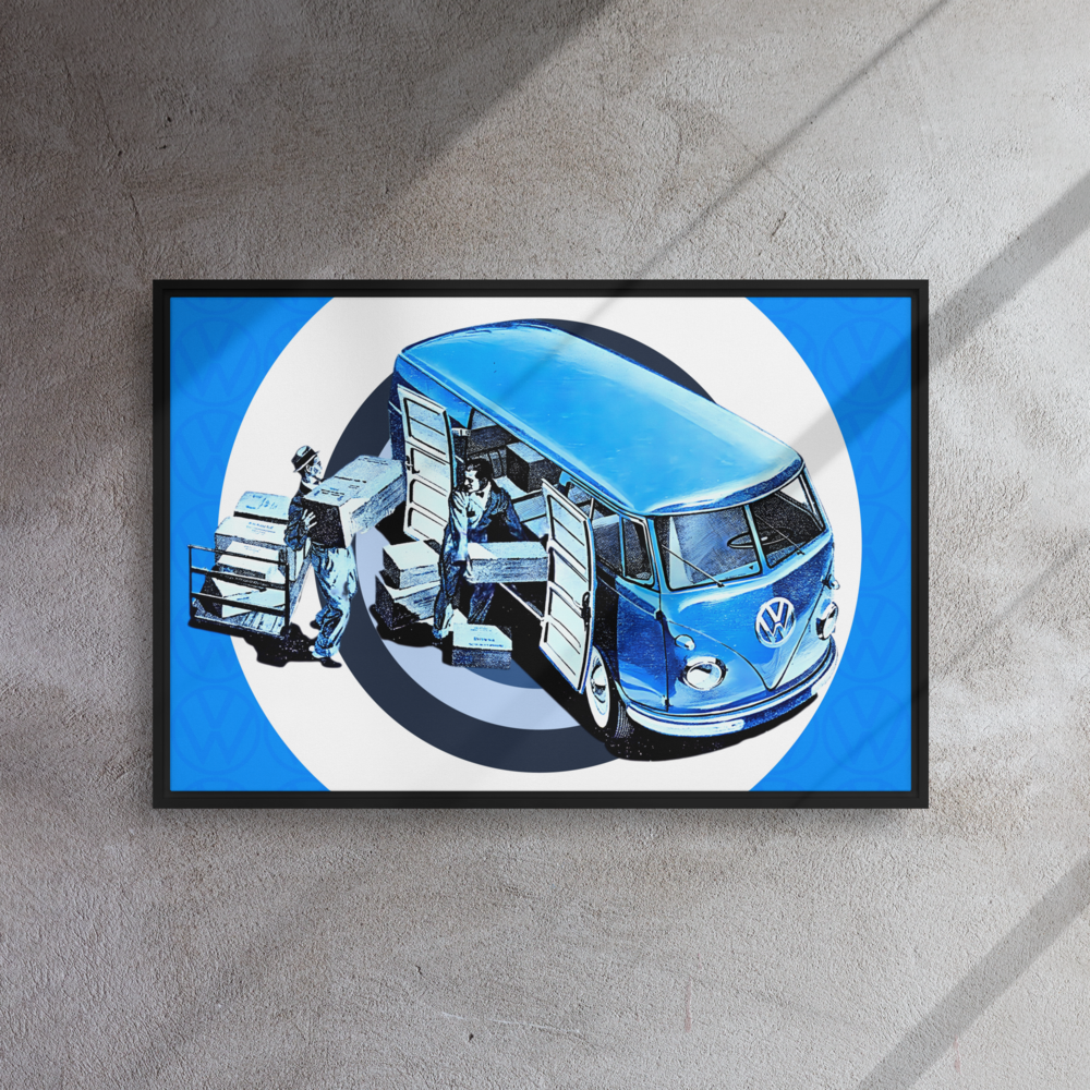 VW Campervan Framed canvas