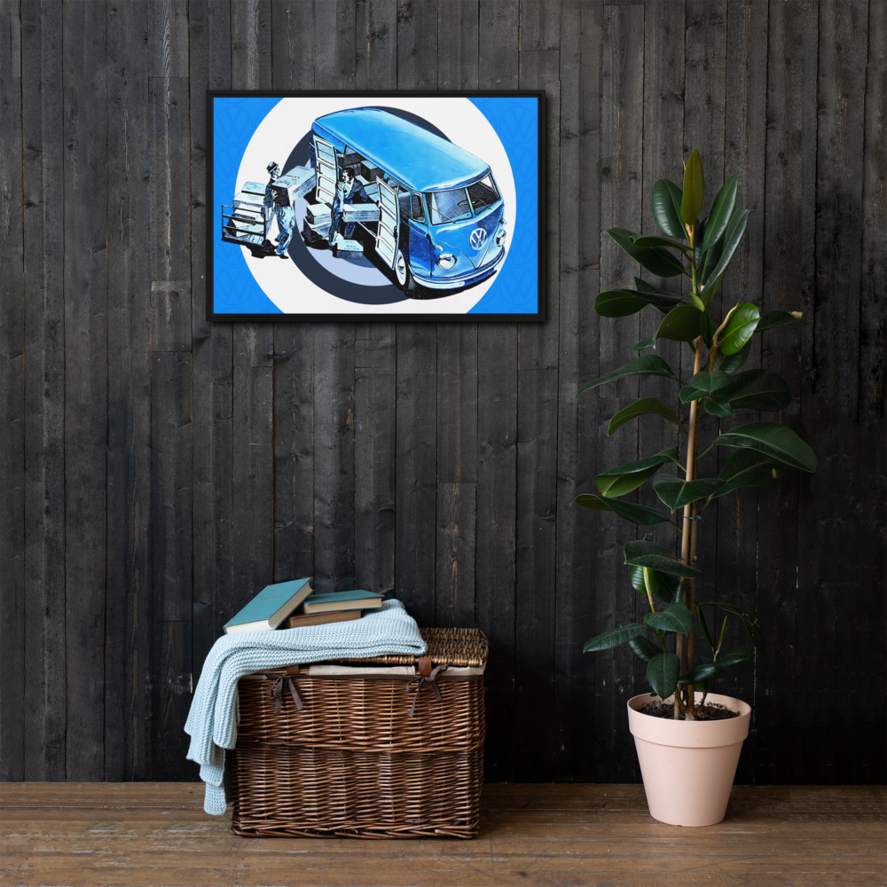 VW Campervan Framed canvas