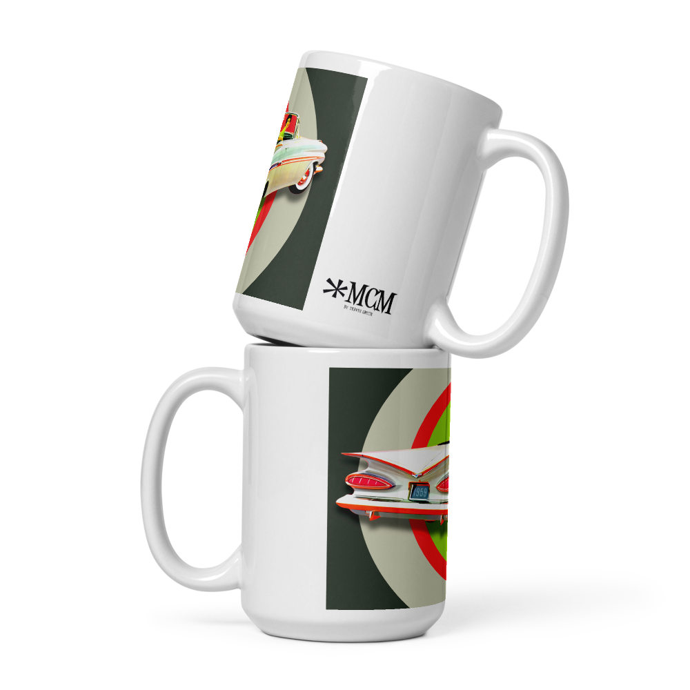 '59 Impala White glossy mug