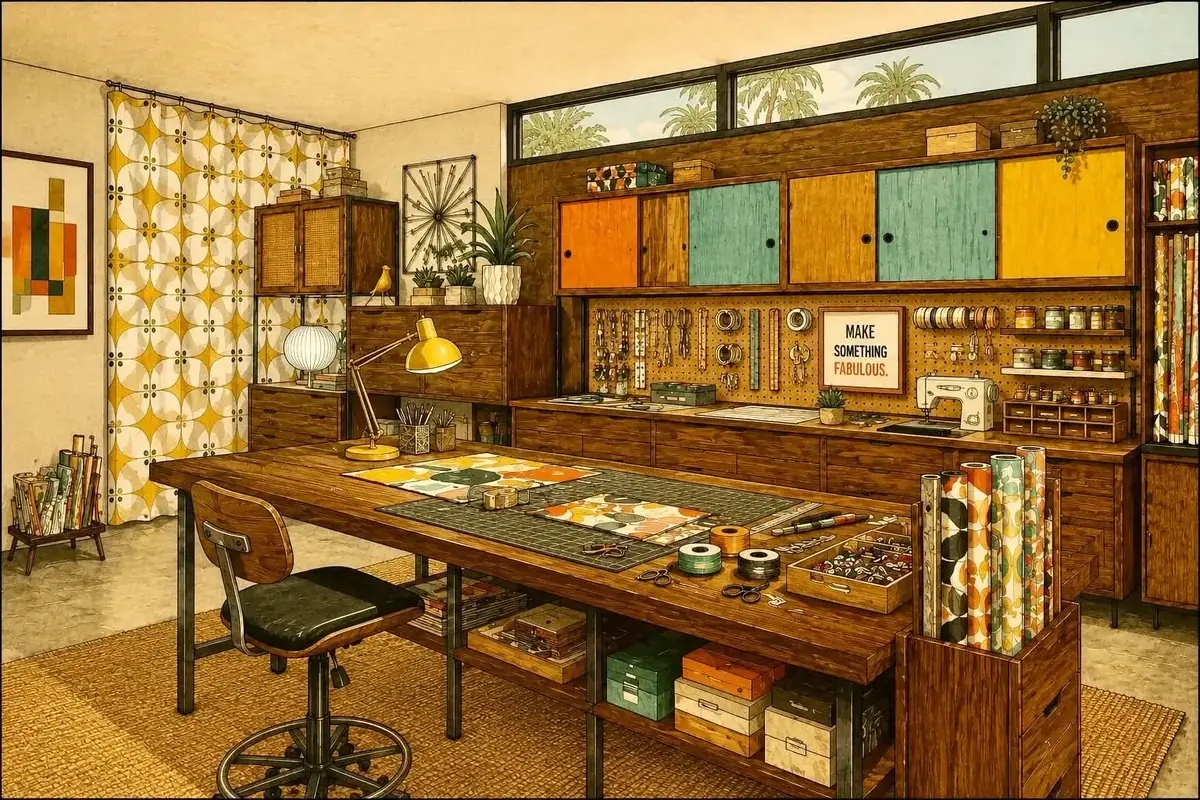 Craft Room // Mid-Century Modernist