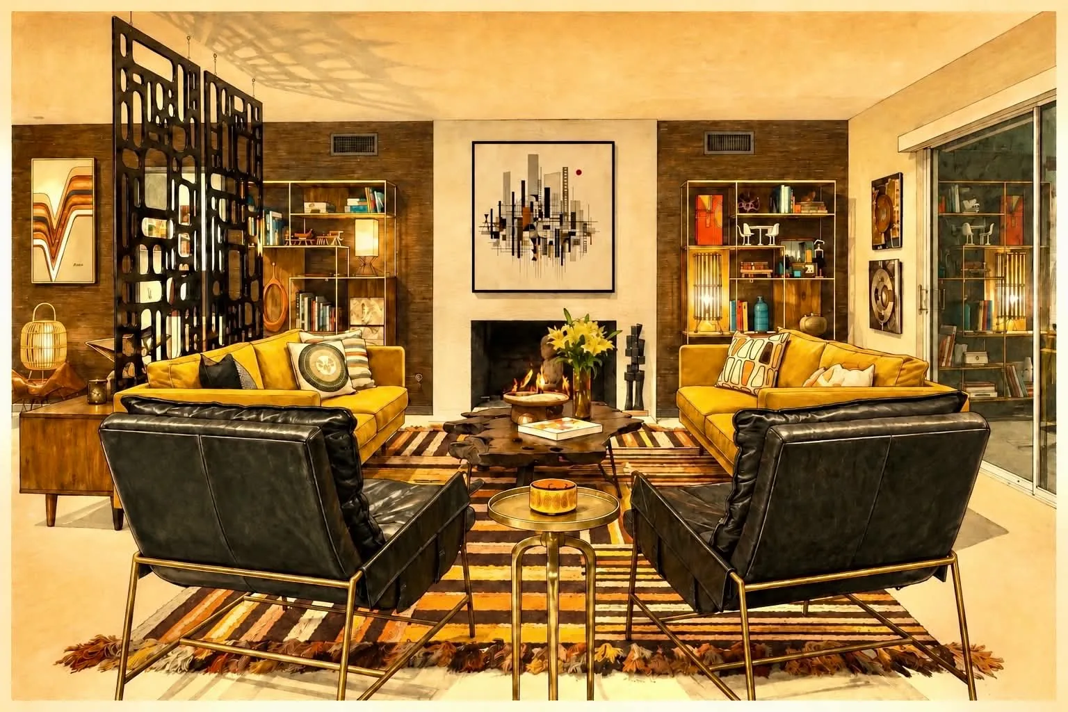 Living Room // Mid-Century Modernist